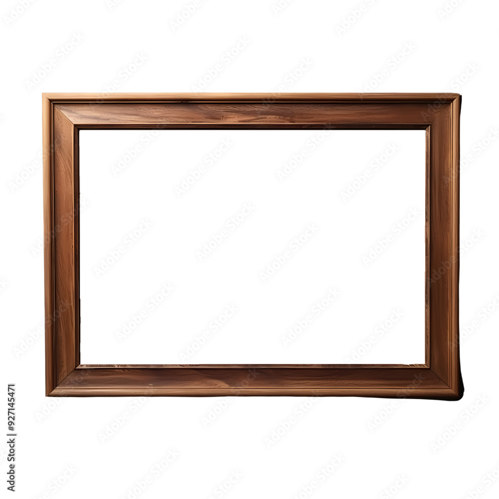 A simple, wooden picture frame isolated on a black background. A simple, wooden picture frame isolated on a black background.