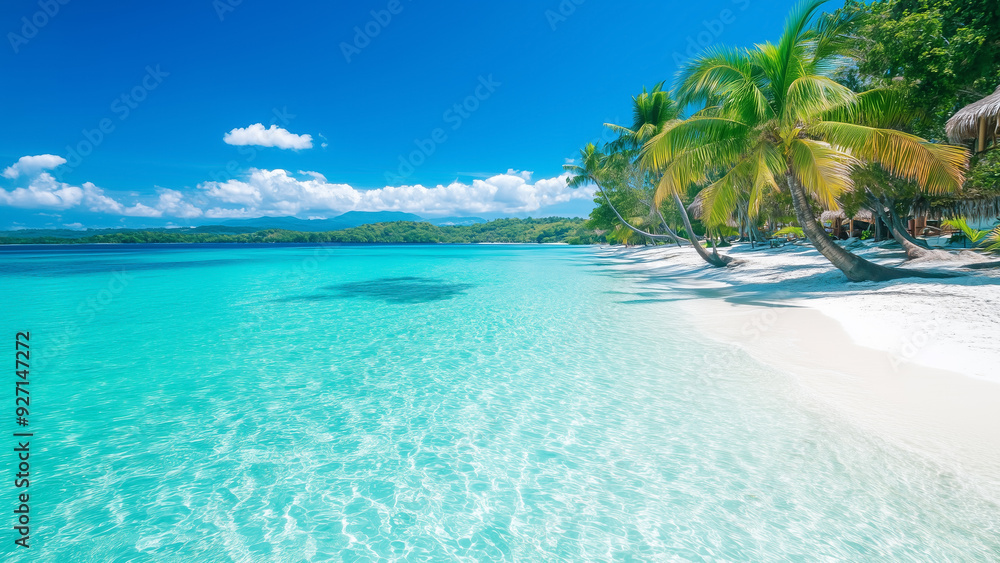 Fototapeta premium 南国の綺麗な海と空