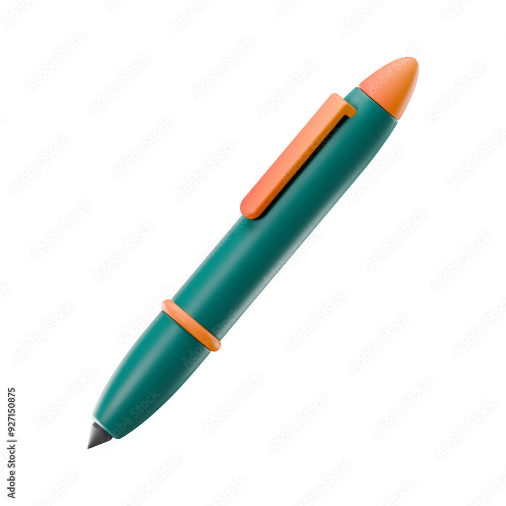 Premium office pen icon 3d rendering on isolated background Premium office pen icon 3d rendering on isolated background