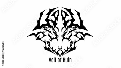 Veil of Ruin: Dark Typography in Monochrome Metal