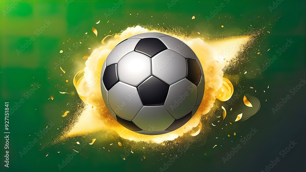 Naklejka premium Football background for video streaming with lime color,