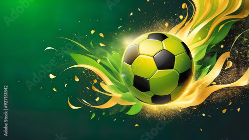 Football background for video streaming with lime color,