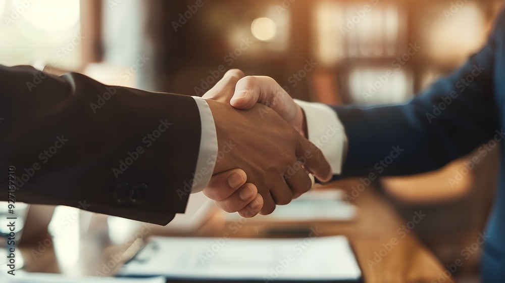 Agreement. Business people standing on a signed contract. Concept business Agreement. Business people standing on a signed contract. Concept business