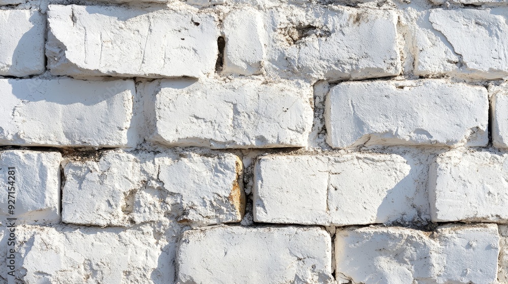 Close-Up of a White Bricks Wall Showing a Clean and Minimalistic Surface with Even Texture, Ideal for Backgrounds, Designs, and Architectural Concepts.