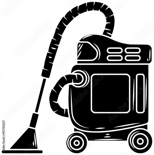 home illustration household silhouette cleaning logo modern icon hygiene outline house appliance housework equipment dust clean floor vacuum housekeeping shape cleaner dirt technology for vector graph