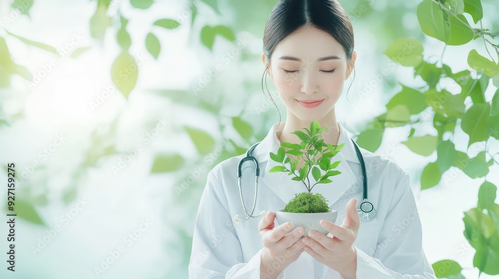 Integrating Nature in Healthcare: Doctor Providing Holistic Care in Serene Wellness Clinic, Generative Ai Integrating Nature in Healthcare: Doctor Providing Holistic Care in Serene Wellness Clinic, Generative Ai
