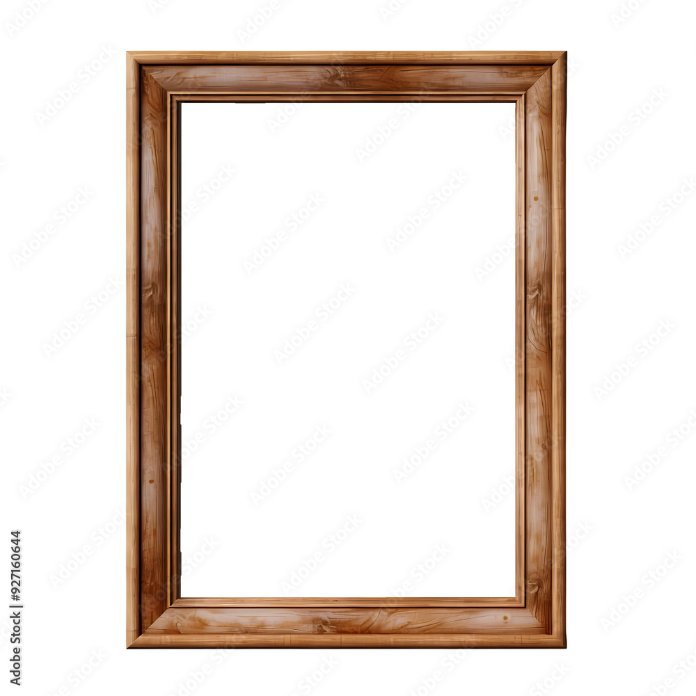 A classic wooden picture frame with a simple design, ready to showcase your art or memories. A classic wooden picture frame with a simple design, ready to showcase your art or memories.