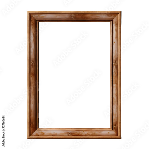 A classic wooden picture frame with a simple design, ready to showcase your art or memories.