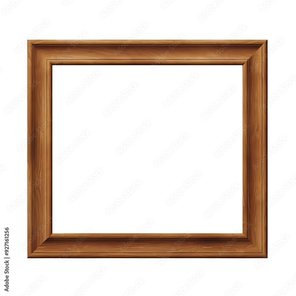 A simple wooden picture frame isolated on a black background. A simple wooden picture frame isolated on a black background.