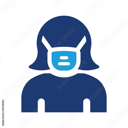 Woman with mask icon