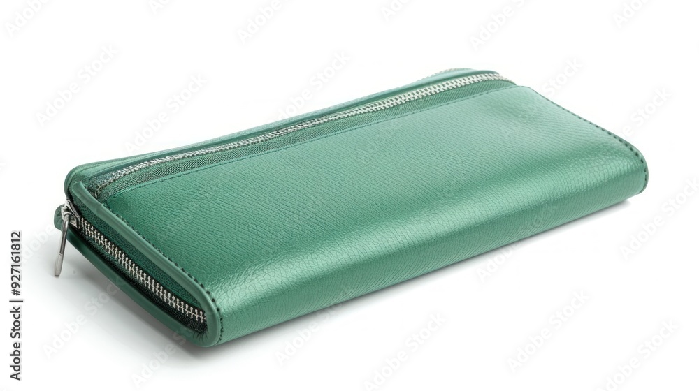 Side view on Emerald green women's Wallet Purse clutch Side view on Emerald green women's Wallet Purse clutch