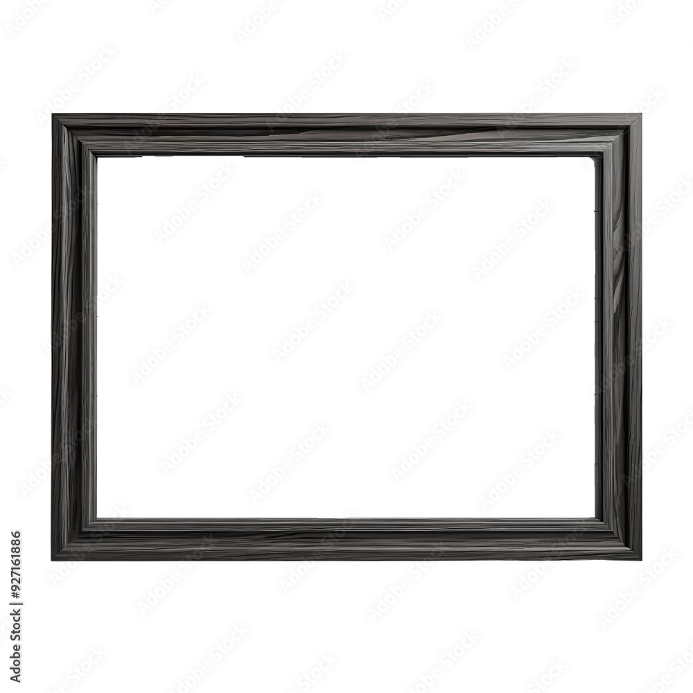 A simple wooden picture frame against a black background. Perfect for adding your own artwork or photo. A simple wooden picture frame against a black background. Perfect for adding your own artwork or photo.