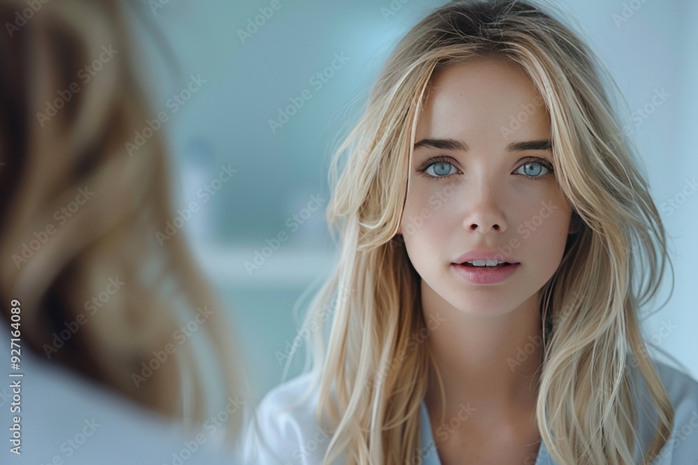 The young girl looking the camera UHD wallpaper The young girl looking the camera UHD wallpaper