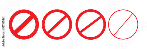 Prohibition sign set