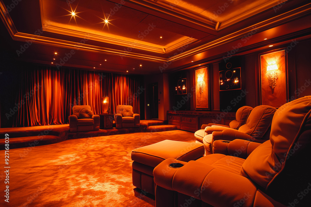 Film buffs planning home theater with architect. Film buffs planning home theater with architect.