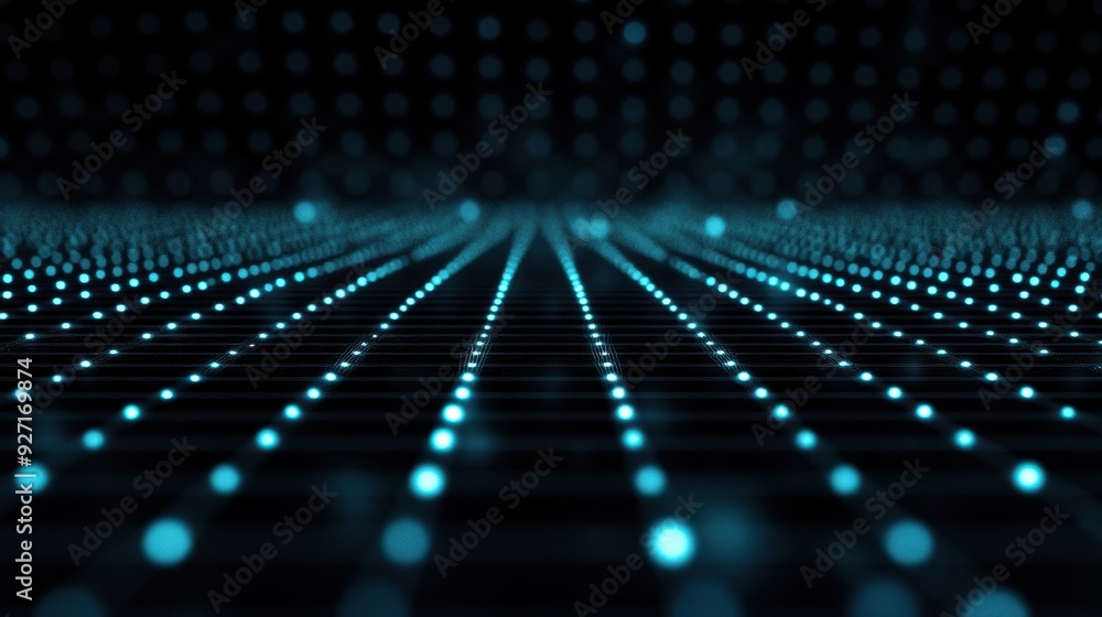 A digital representation of glowing blue dots in a grid pattern, creating a futuristic effect. A digital representation of glowing blue dots in a grid pattern, creating a futuristic effect.