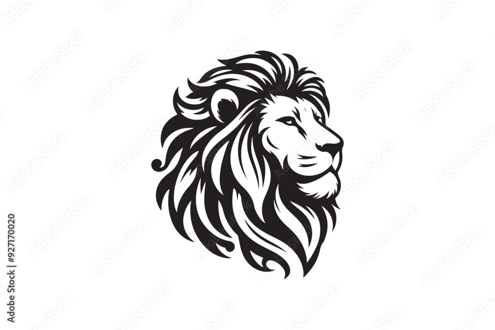 Lion had silhouette vector illustration Lion had silhouette vector illustration