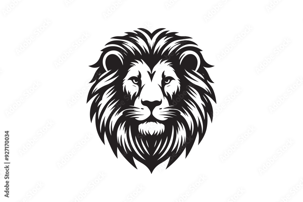 Obraz premium Lion had silhouette vector illustration