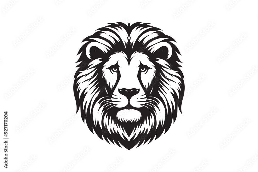 Obraz premium Lion had silhouette vector illustration