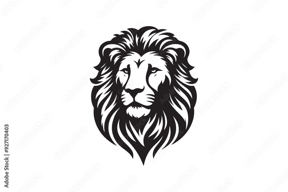 Obraz premium Lion had silhouette vector illustration