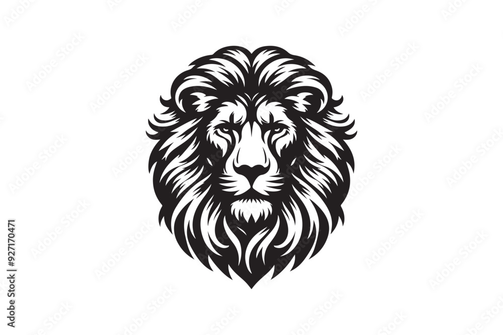 Fototapeta premium Lion had silhouette vector illustration
