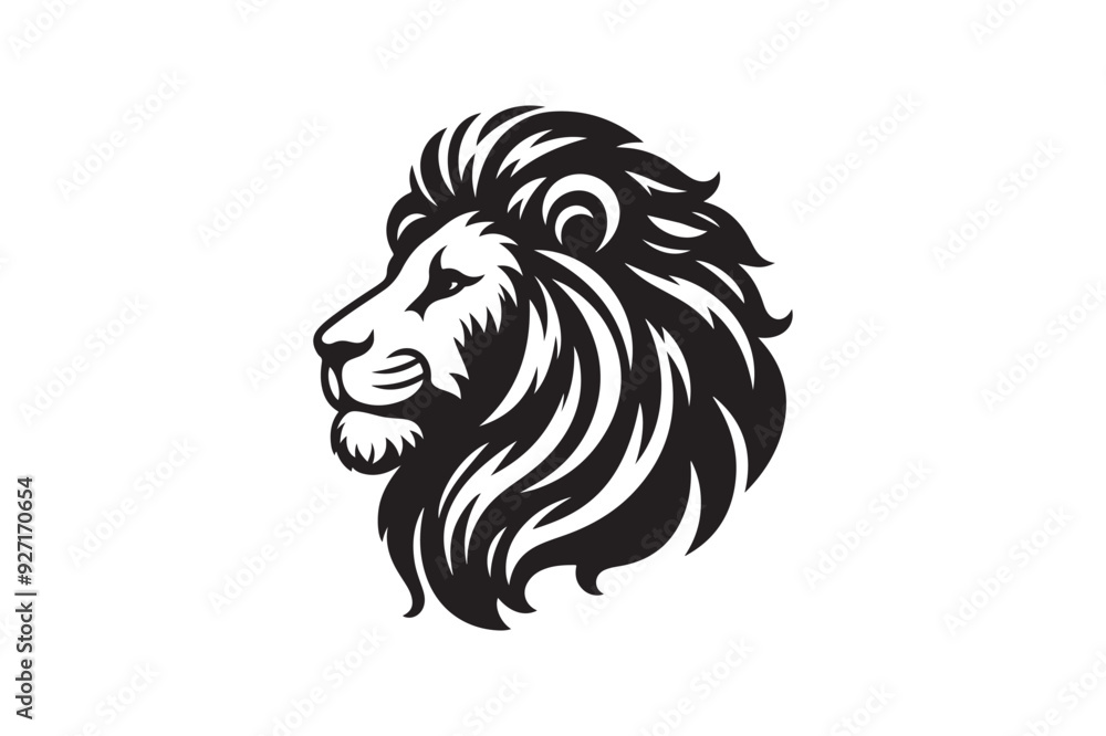 Lion had silhouette vector illustration Lion had silhouette vector illustration