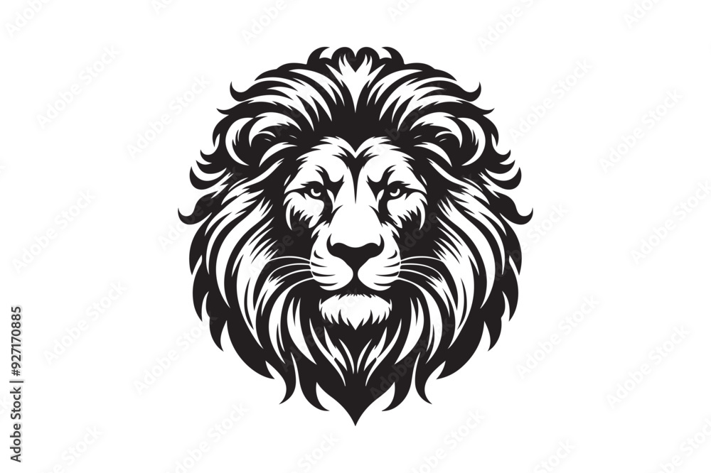 Obraz premium Lion had silhouette vector illustration
