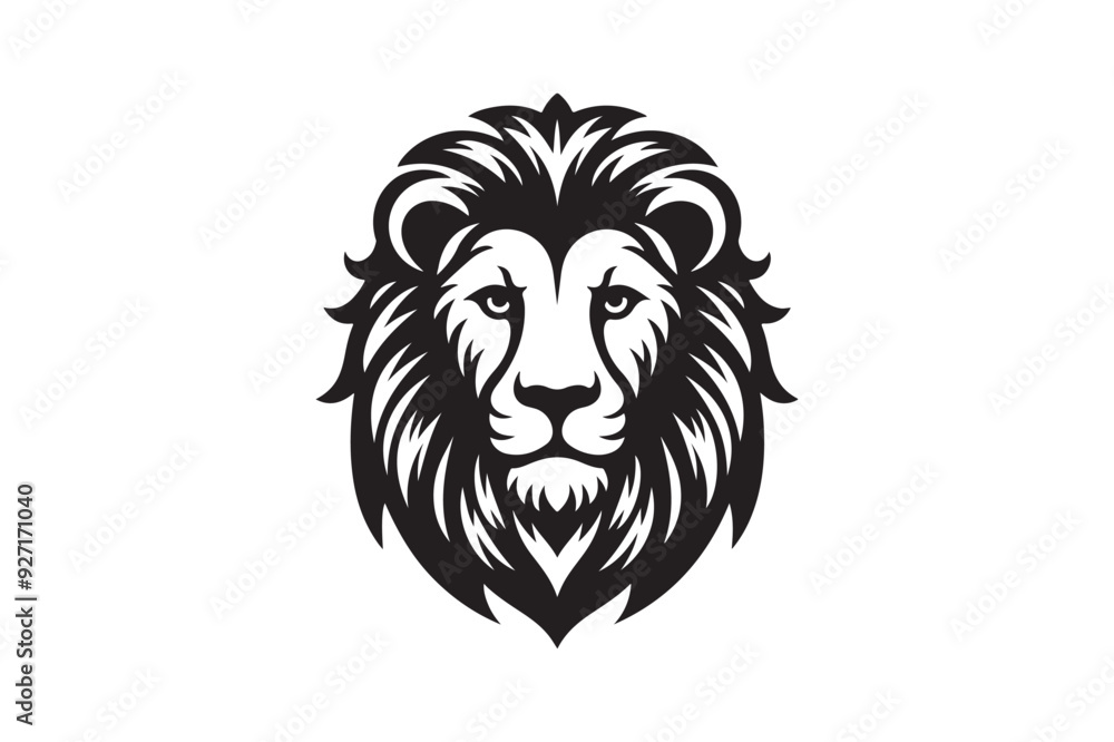Obraz premium Lion had silhouette vector illustration