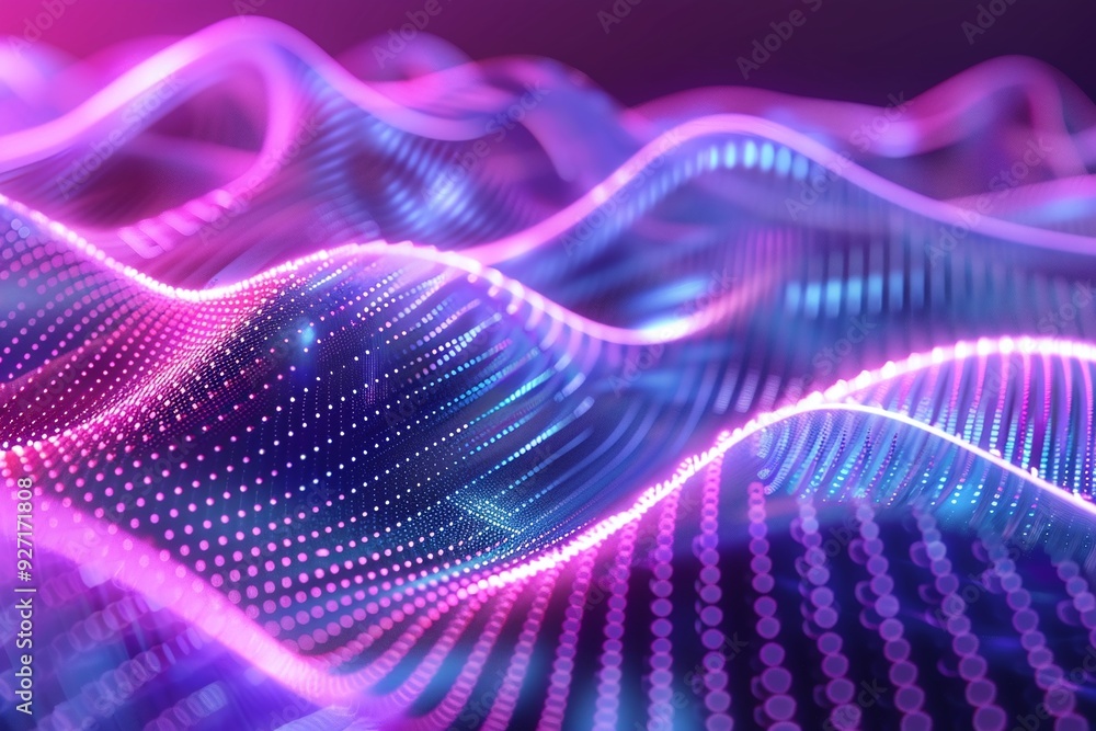 ai generative purple digital wave ai generative purple digital wave