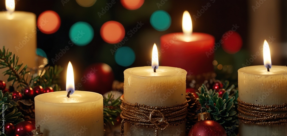 Christmas decoration with candles Christmas decoration with candles