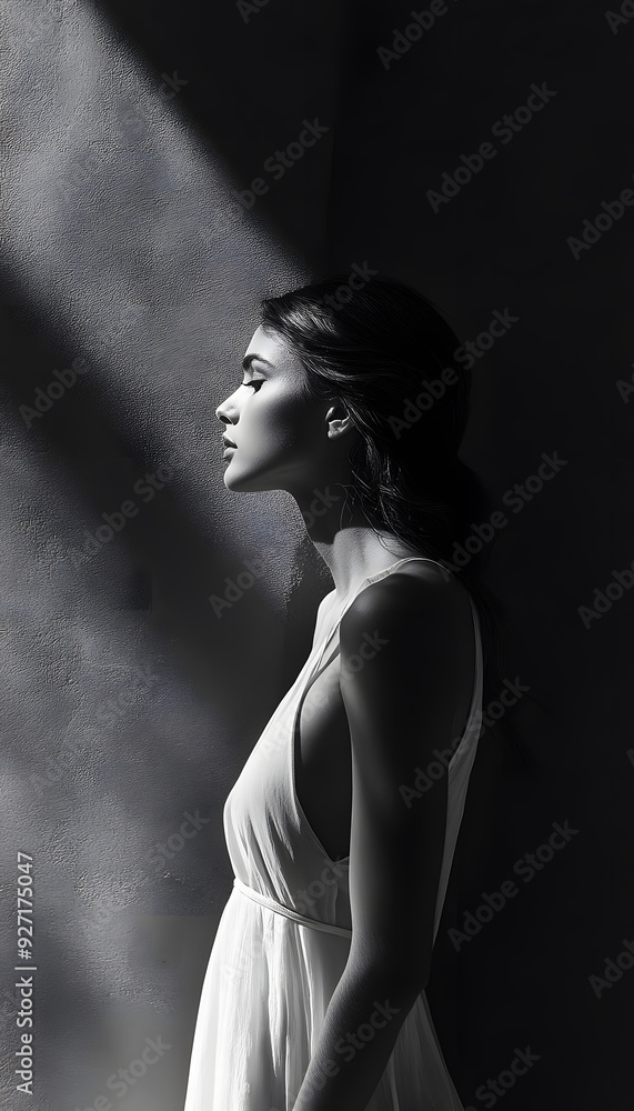 Naklejka premium Beautiful woman with gentle style