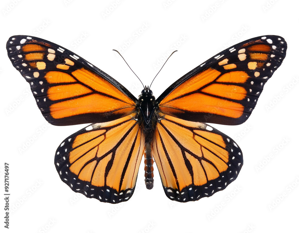 Fototapeta premium Monarchfalter isoliert Hintergrund, Freisteller, Transparent