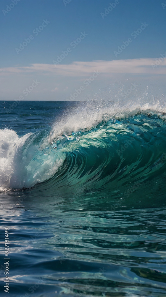 Naklejka premium waves on the beach