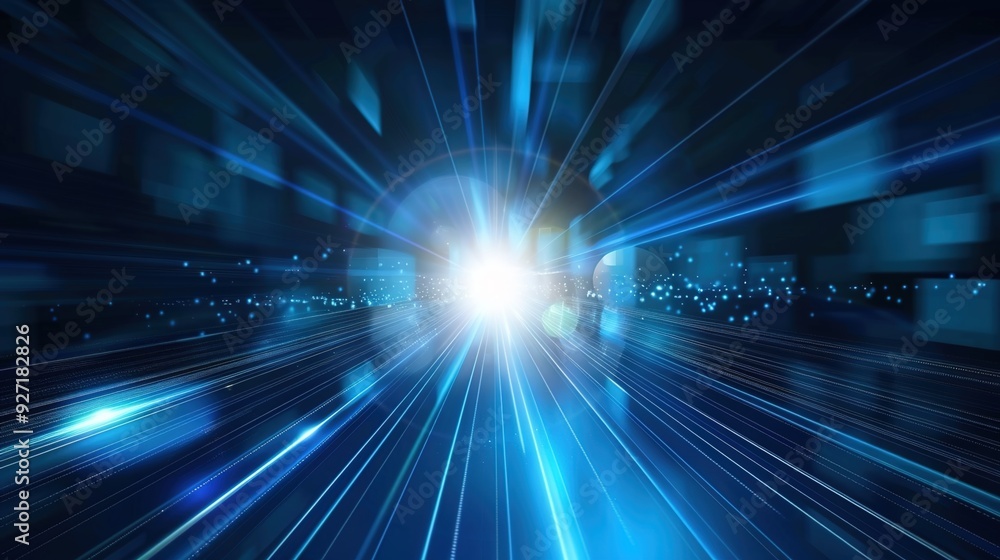 Dynamic blue light rays in motion abstract vector design for science and technology wallpaper
Dynamic blue light rays in motion abstract vector design for science and technology wallpaper