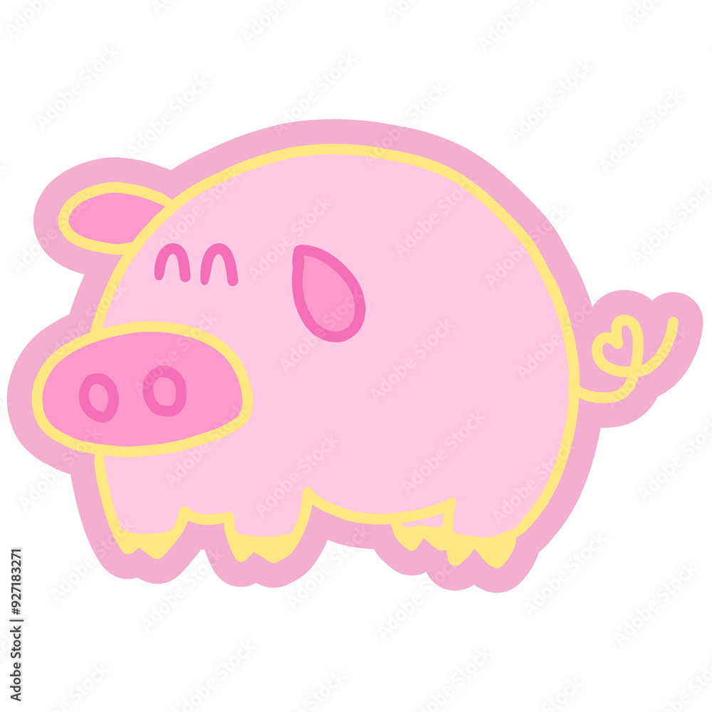 Hand drawn pink pig for animal, farm, zoo, souvenir shop, cartoon character, comic, mascot, pet, vet, cute patches, shirt print, plush toy, kid doll, brooch, countryside, rural area, standee, sticker Hand drawn pink pig for animal, farm, zoo, souvenir shop, cartoon character, comic, mascot, pet, vet, cute patches, shirt print, plush toy, kid doll, brooch, countryside, rural area, standee, sticker