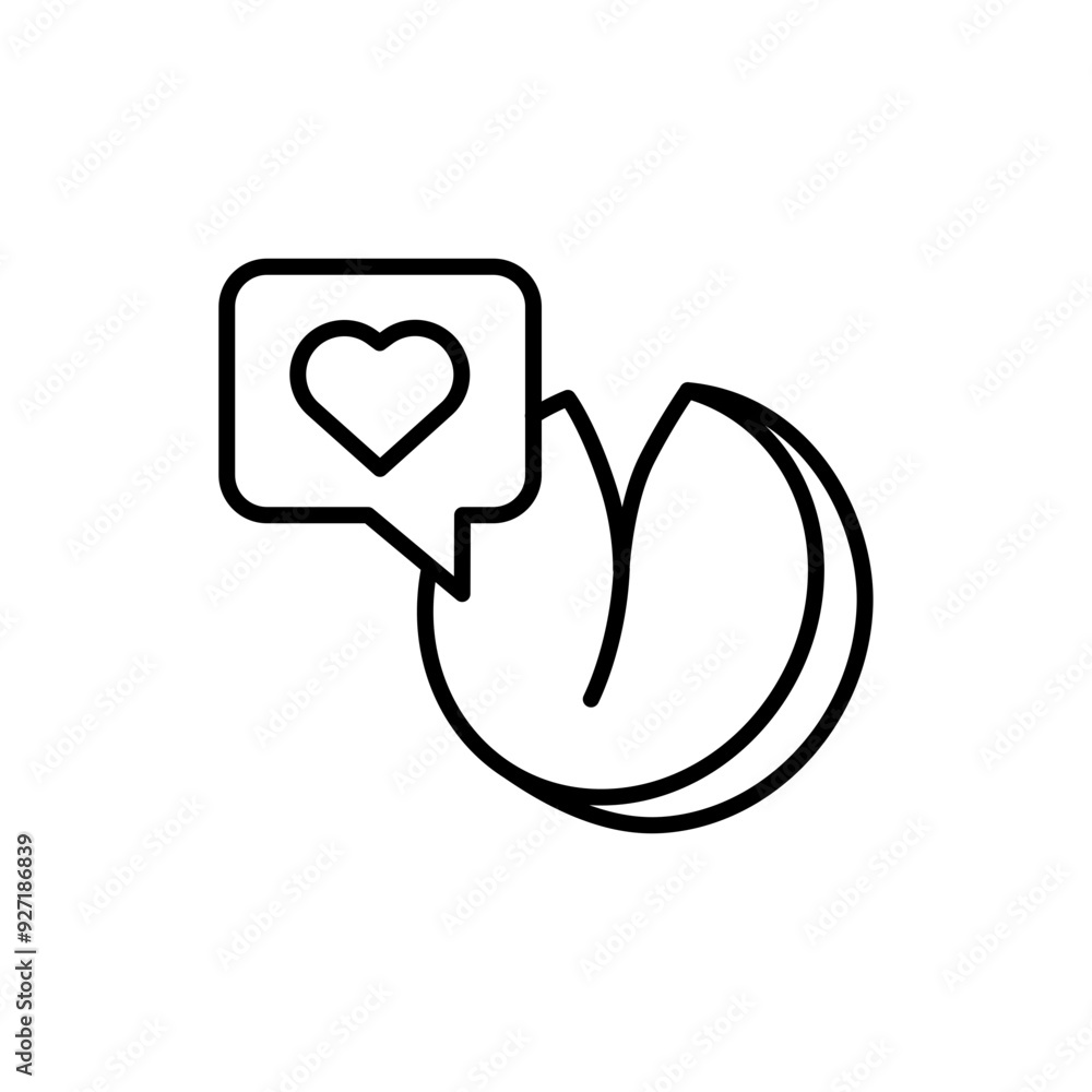 Fortune cookies outline icons, minimalist vector illustration ,simple transparent graphic element .Isolated on white background Fortune cookies outline icons, minimalist vector illustration ,simple transparent graphic element .Isolated on white background