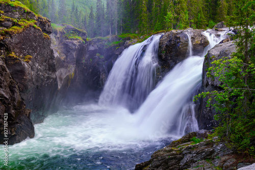 Rjukandefossen Waterfall in Norway photo