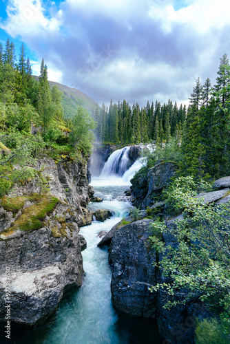 Rjukandefossen Waterfall in Norway photo