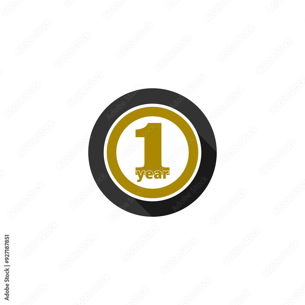 1 one year warranty icon isolated on transparent background 1 one year warranty icon isolated on transparent background