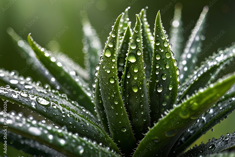 Water drops on a grass Water drops on a grass