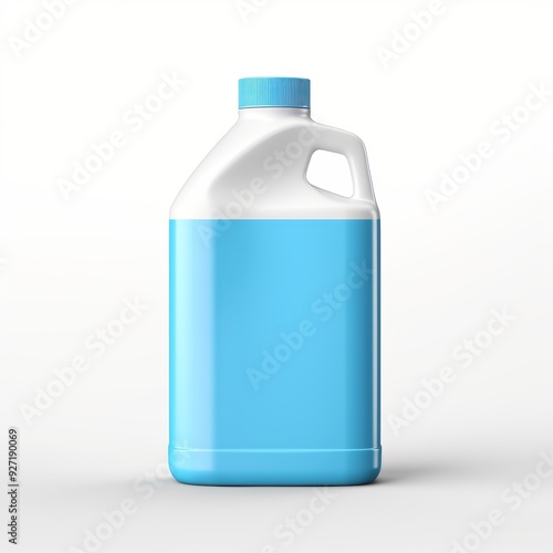 White and Blue Laundry Detergent Bottle