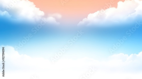 A vibrant and engaging background for a book cover, featuring a realistic sky in the top two-thirds with a gradient transitioning from bright blue to soft pink. 