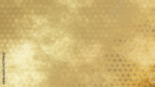金色の和柄模様・背景