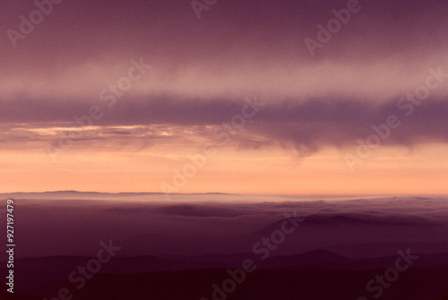 sunset over the mountains