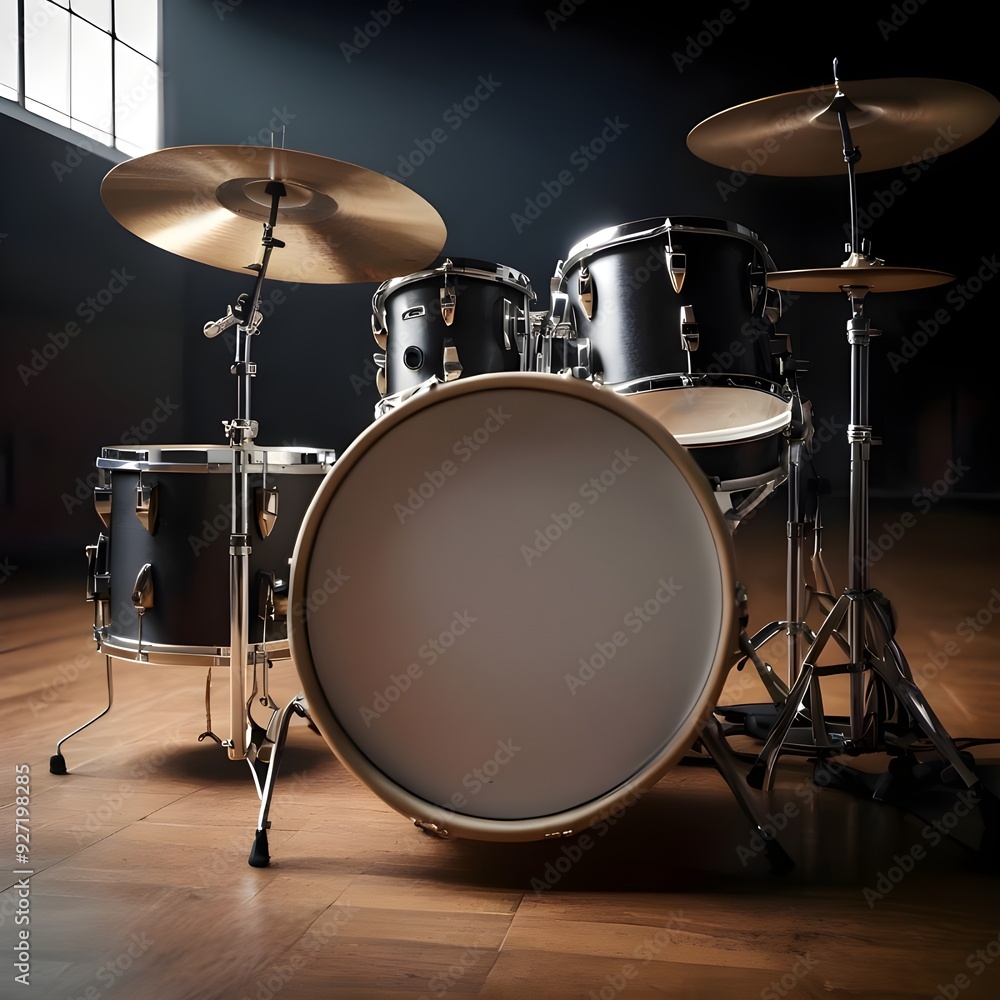 Obraz premium drum kit isolated on black