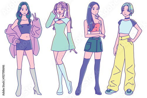 K-pop風の女の子