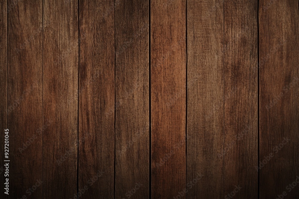 Naklejka premium Ultra-realistic dark brown wooden background with rich texture and detail, ideal for design and presentation.