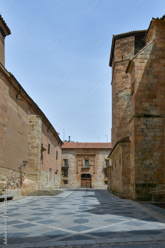 A street in Salamanca, a historic city in Spain. A street in Salamanca, a historic city in Spain.
