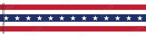 american ribbon flag. usa decorative banner border stripe. transparent png and vector illustration.