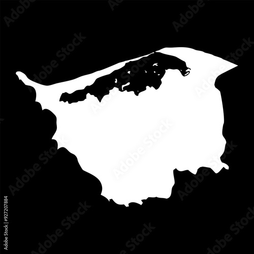 Kafr El Sheikh Governorate map, administrative division of Egypt. Vector illustration. photo